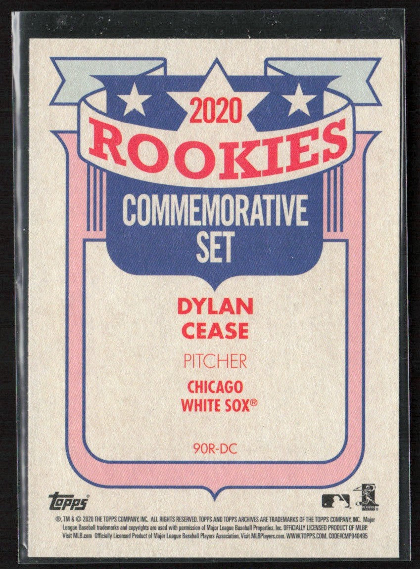 Dylan Cease 2020 Topps Archives 1990 Rookies RC #90R-DC Chicago White Sox