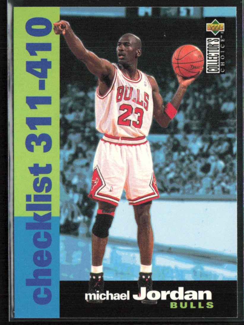 Michael Jordan 1995 Collector's Choice Checklist #410 Chicago Bulls