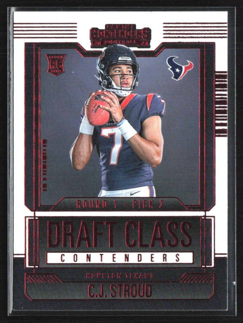 C.J. Stroud 2023 Panini Contenders Draft Class Red RC #5 Houston Texans