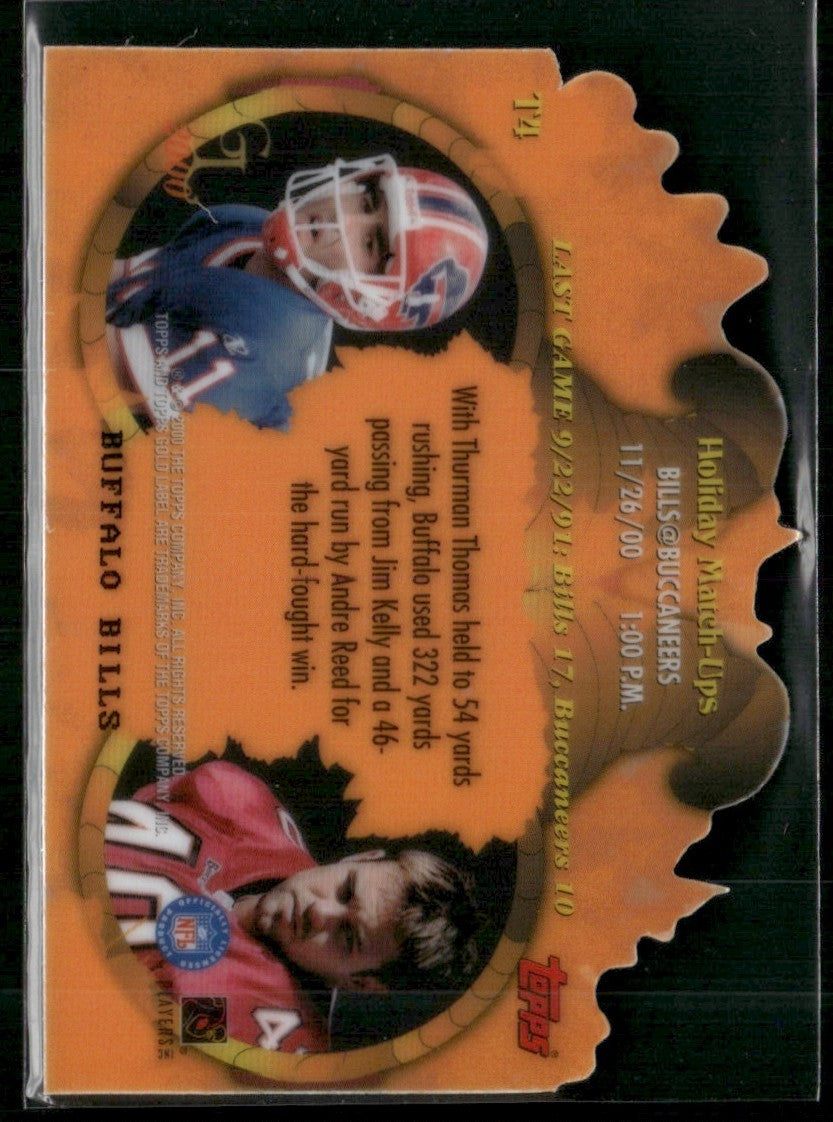 Mike Alstott Rob Johnson 2000 Topps Gold Label Holiday Match-Ups #T4