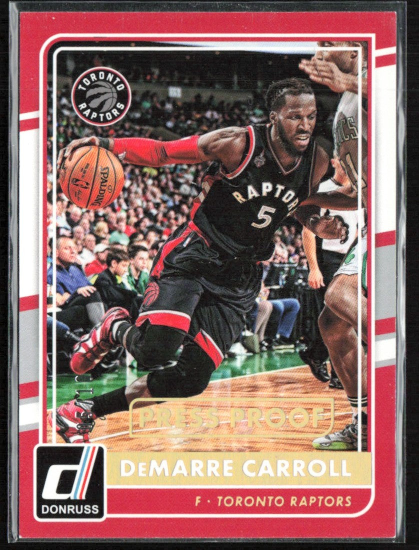 DeMarre Carroll 2015 Donruss Press Proof Gold /10 #100 Toronto Raptors