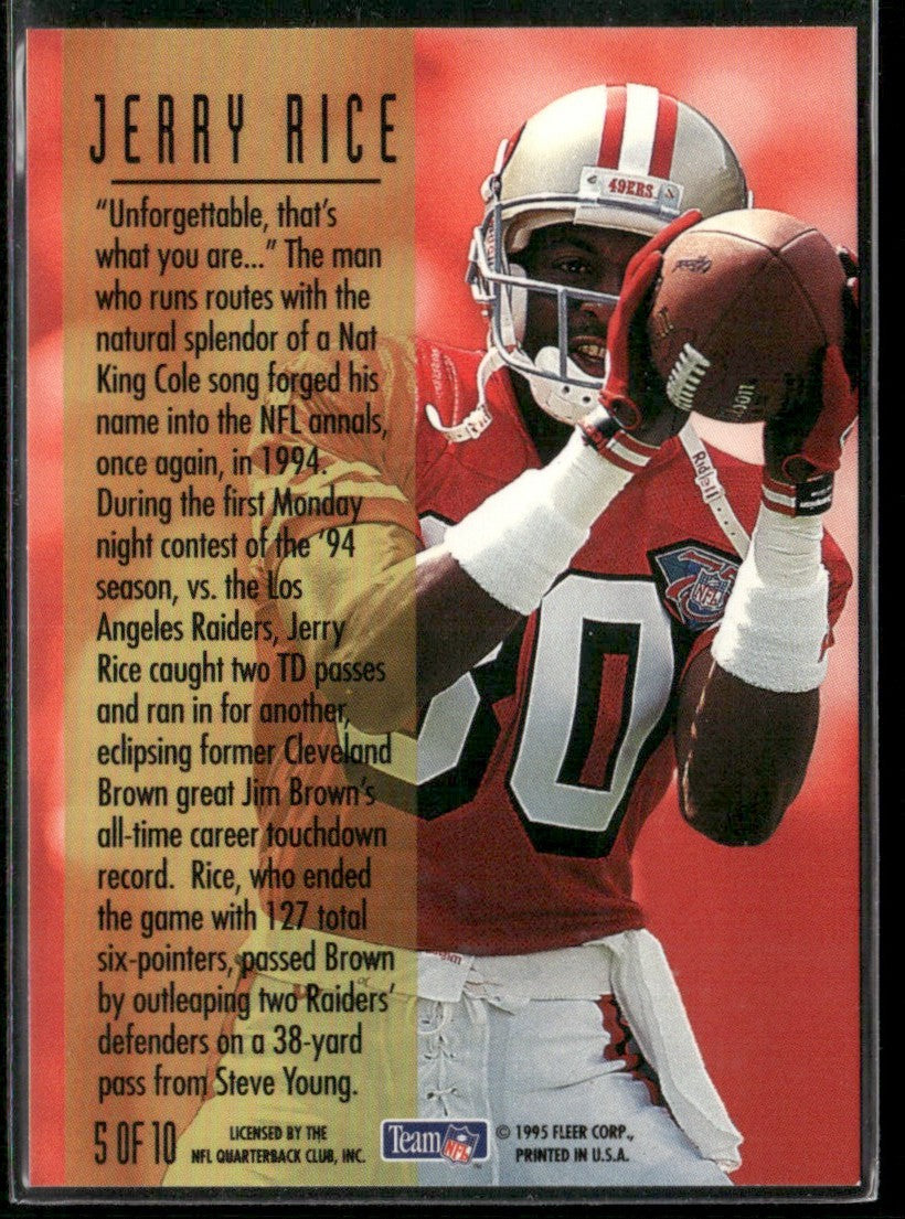 Jerry Rice 1995 Fleer TD Sensations #5 San Francisco 49ers