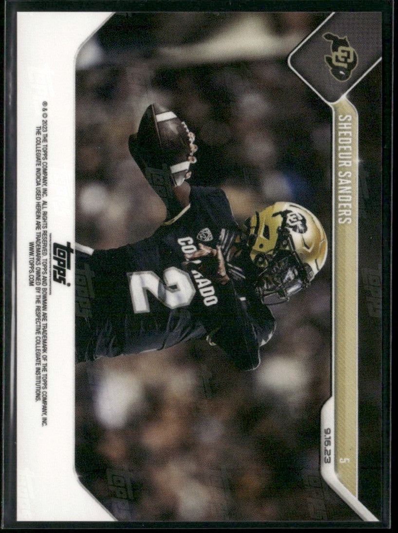 Shedeur Sanders 2023 Bowman Now U #5 Colorado Buffaloes