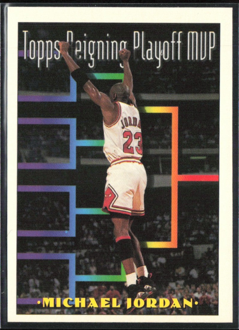 Michael Jordan 1993 Topps Reigning Playoff MVP #199 Chicago Bulls