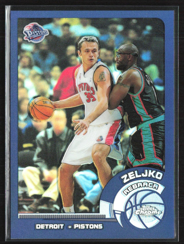 Zeljko Rebraca 2002 Topps Chrome Refractor #48 Detroit Pistons