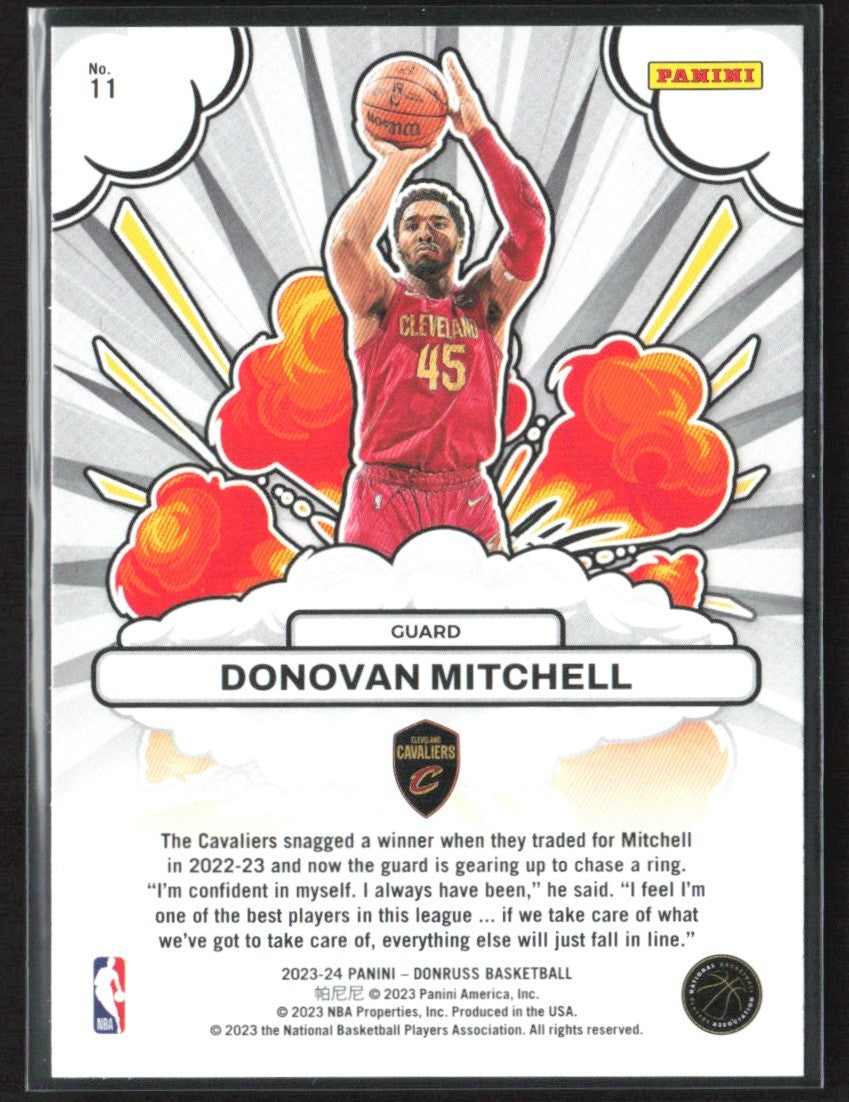 Donovan Mitchell 2023 Donruss Bomb Squad #11 Cleveland Cavaliers