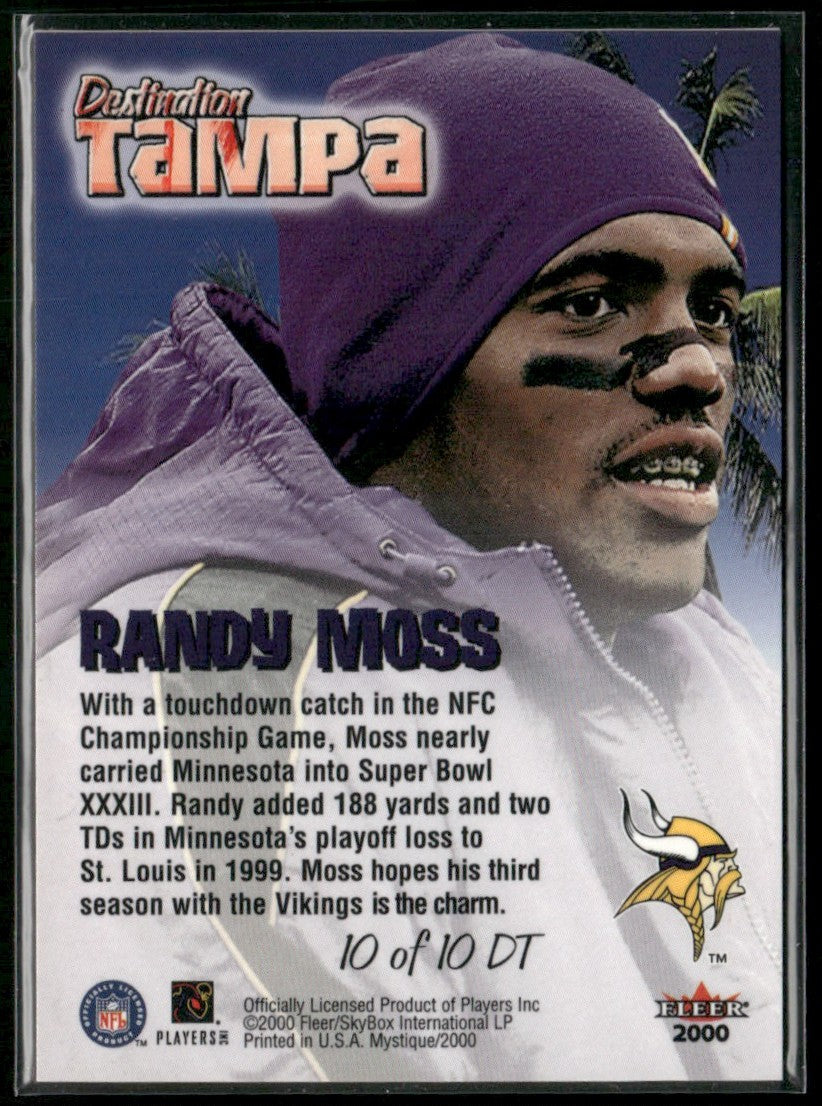Randy Moss 2000 Fleer Mystique Destination Tampa #10DT Minnesota Vikings