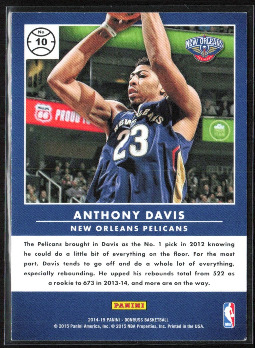 Anthony Davis 2014 Panini Donruss Production Line Press Proof Purple /199 #10