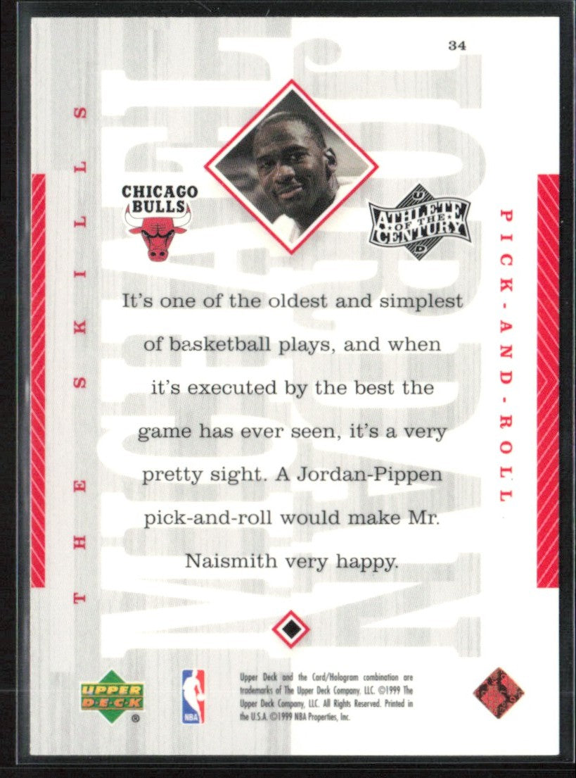 Michael Jordan 1999 Upper Deck Athlete of the Century #34 Chicago Bulls