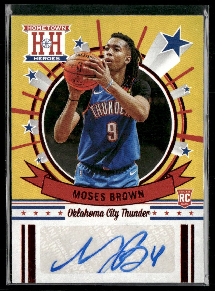 Moses Brown 2020 Panini Chronicles Hometown Heroes Red RC AUTO #HH-MBR