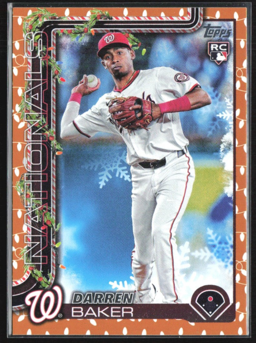 Darren Baker 2025 Topps Holiday Gold Holiday Lights RC #H167