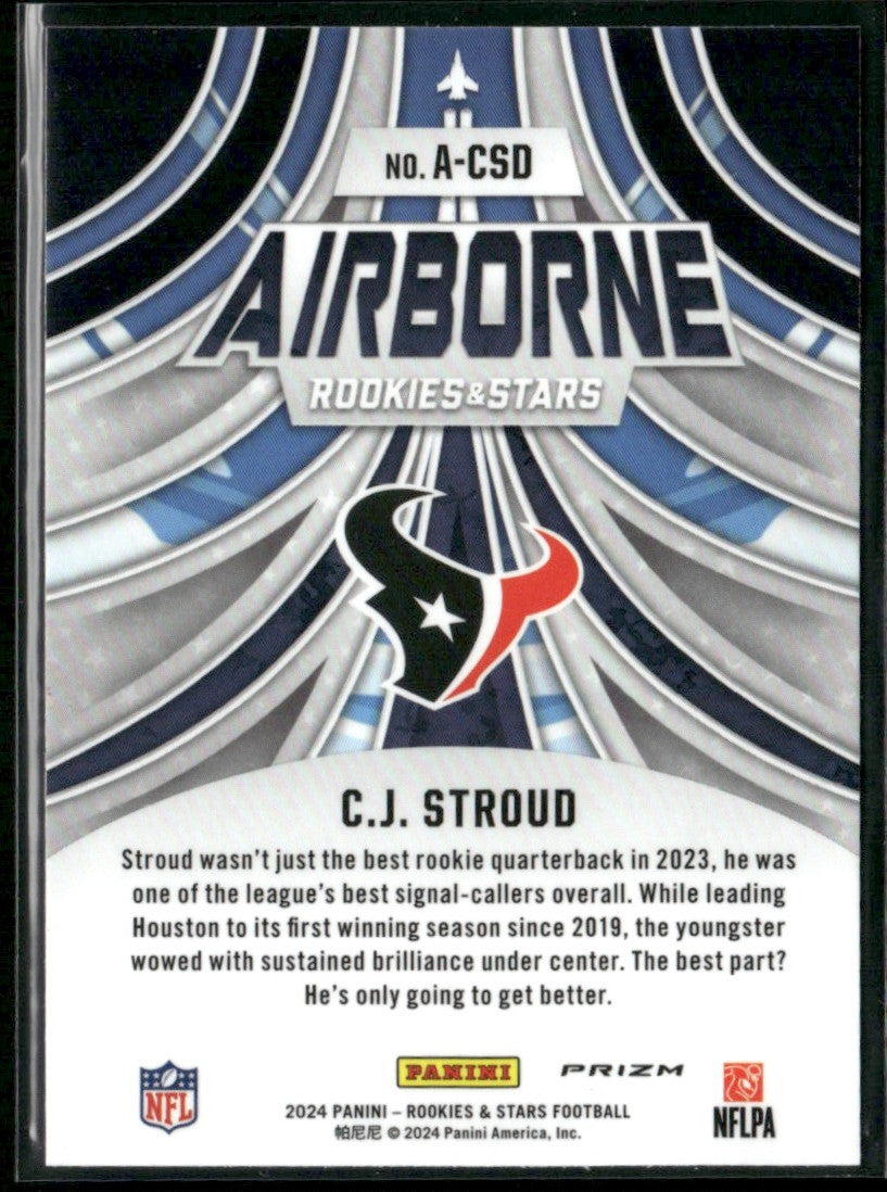 C.J. Stroud 2024 Panini Rookies & Stars Airborne Prizm #A-CSD Houston Texans