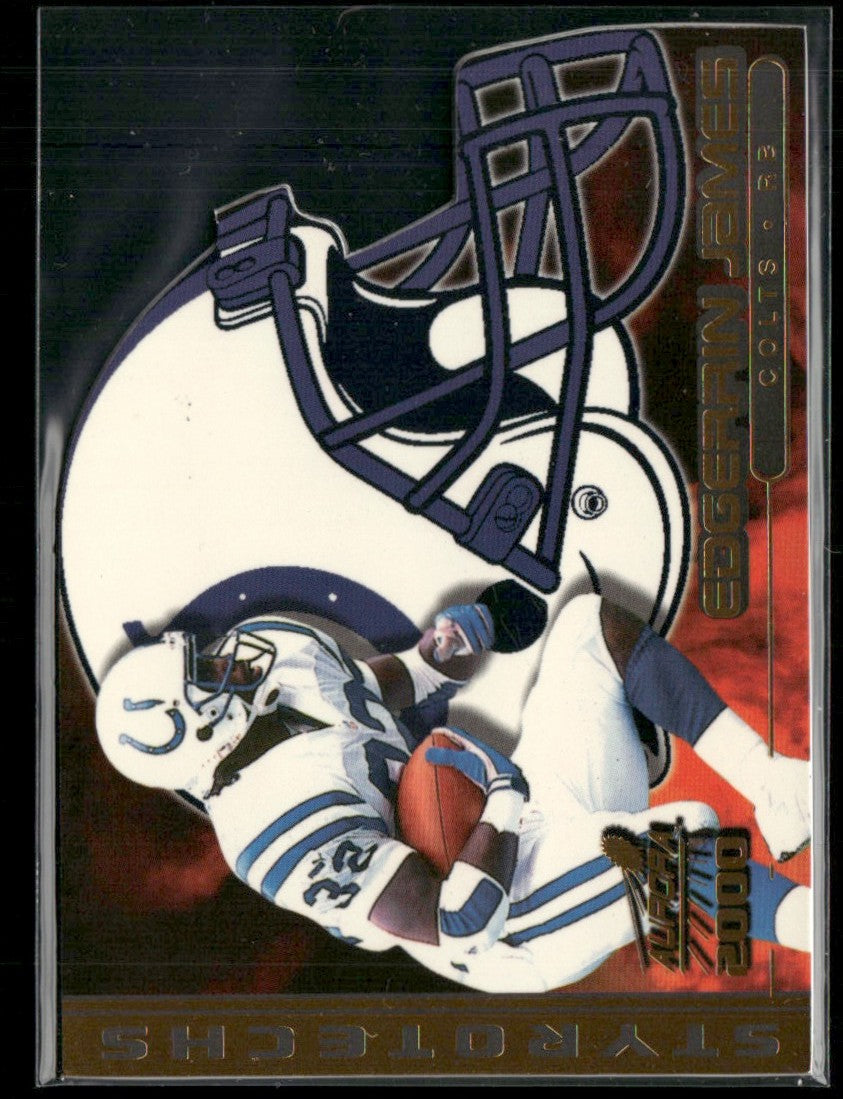 Edgerrin James 2000 Pacific Aurora Styrotechs Die Cut #9 Indianapolis Colts