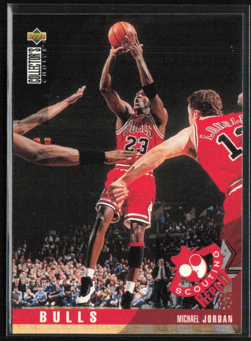 Michael Jordan 1995 Collector's Choice Scouting Report #324 Chicago Bulls