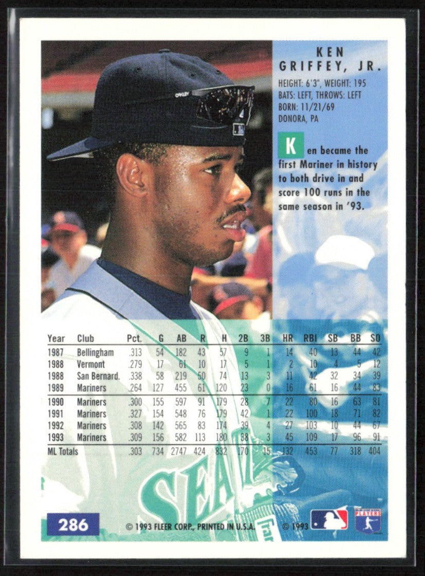 Ken Griffey Jr. 1994 Fleer #286 Seattle Mariners