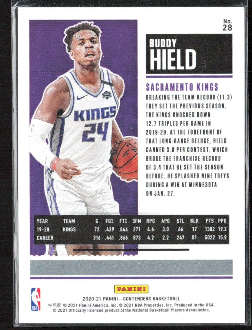 Buddy Hield 2020 Panini Contenders The Finals Ticket /49 #28 Sacramento Kings
