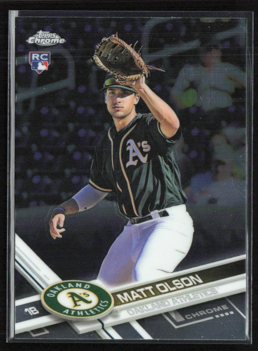 Matt Olson 2017 Topps Chrome RC #98 Oakland Athletics