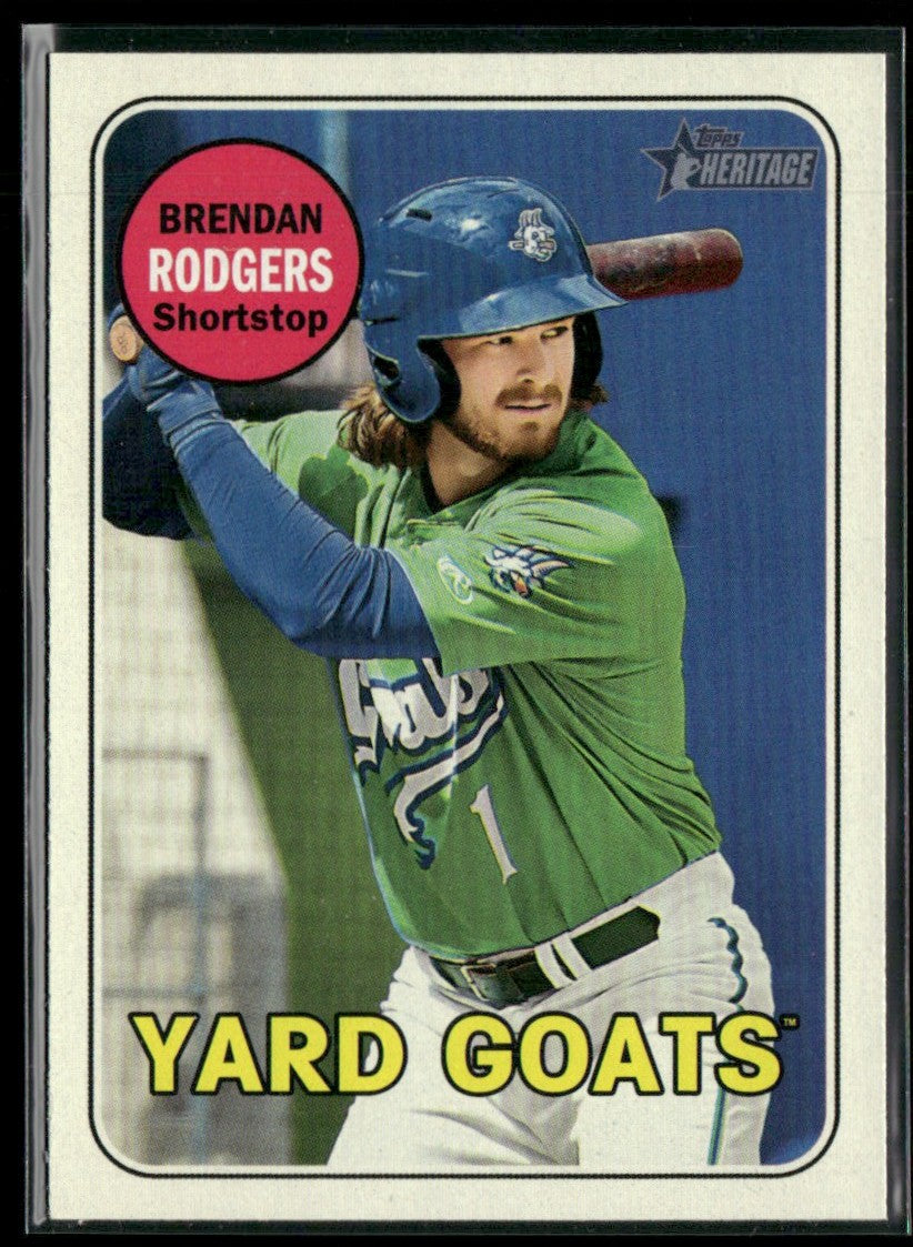 Brendan Rodgers 2018 Topps Heritage Minor League #136 Hartford Yard Goats