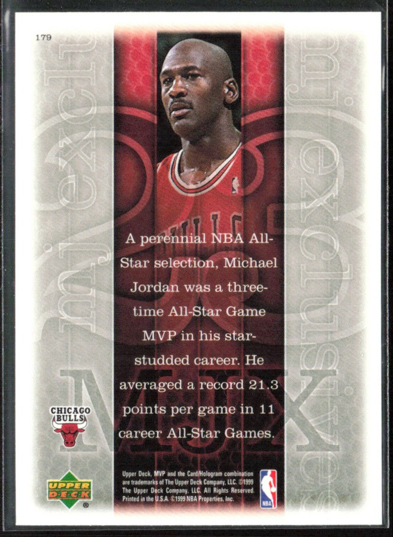 Michael Jordan 1999 Upper Deck MVP MJ Exclusives #179 Chicago Bulls