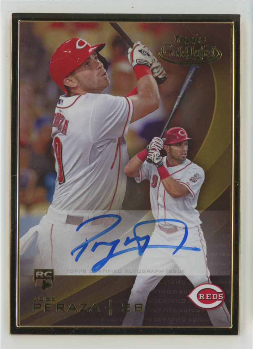 Jose Peraza 2016 Topps Gold Label Framed AUTO #GLFA-JPE Cincinnati Reds