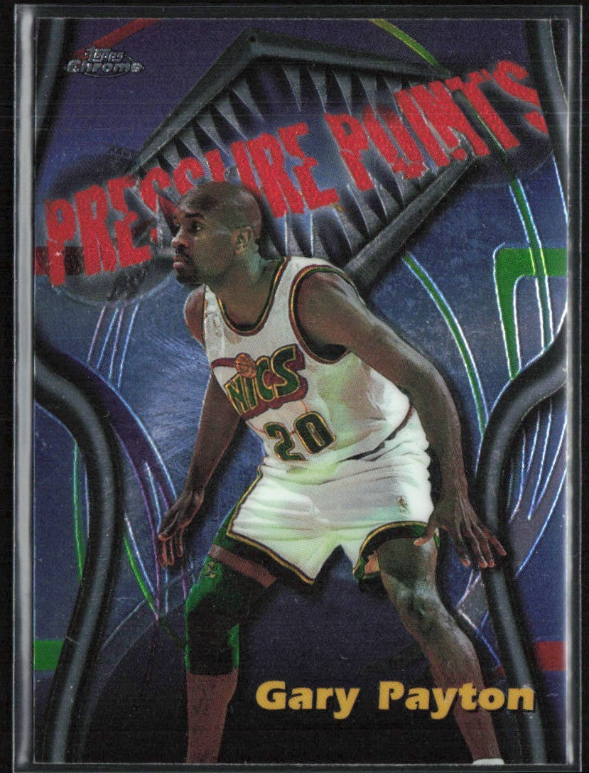 Gary Payton 1997 Topps Chrome Season's Best #1 Seattle SuperSonics