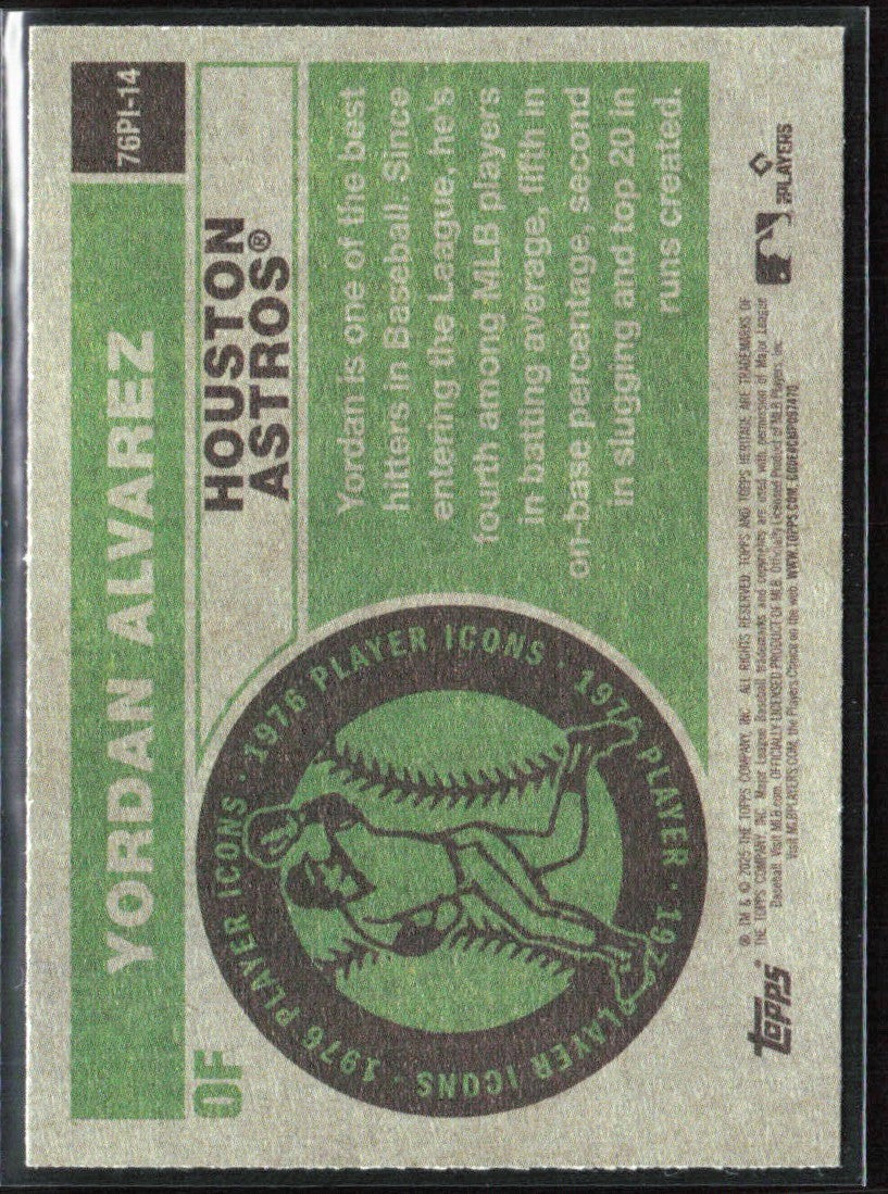 Yordan Alvarez 2025 Topps Heritage 1976 Player Icons #76PI-14 Houston Astros