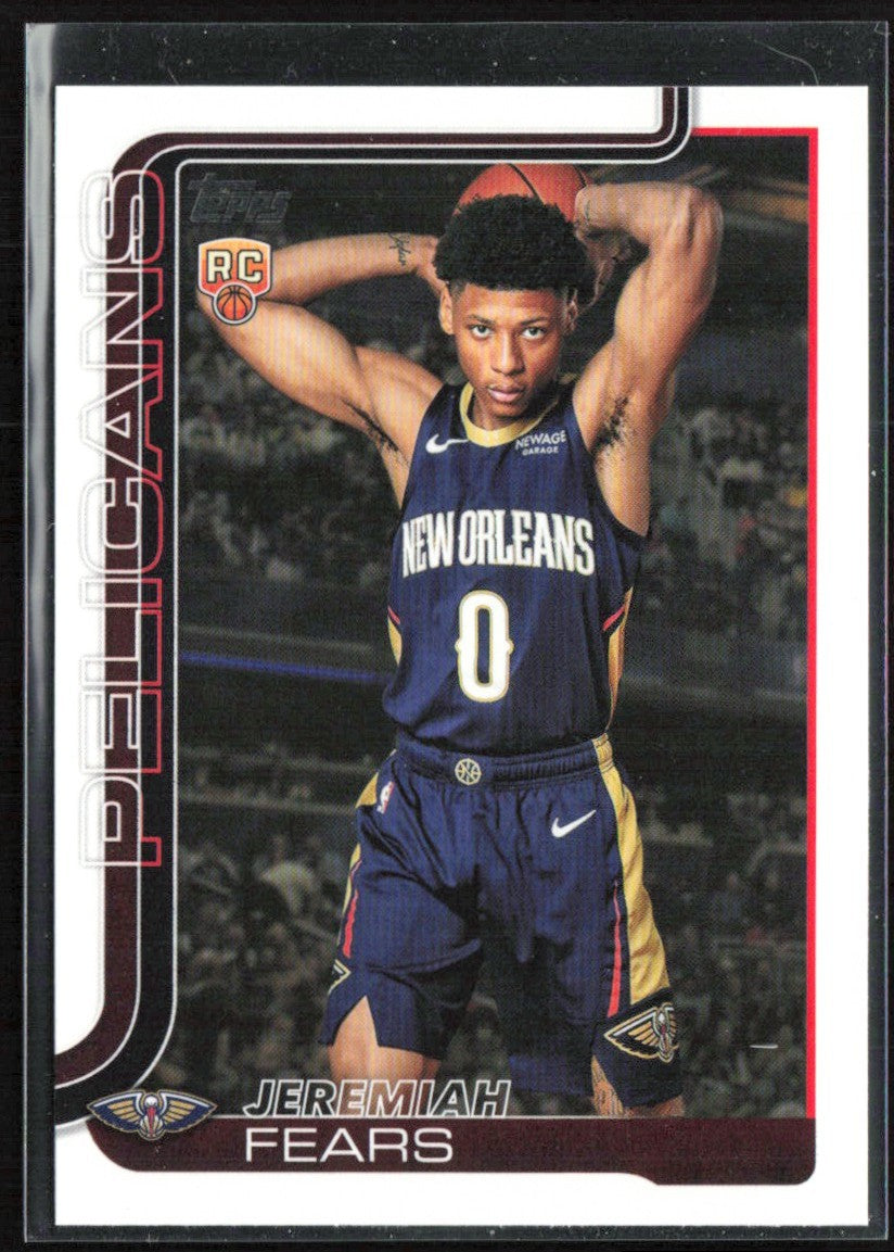 Jeremiah Fears 2025 Topps RC #207 New Orleans Pelicans