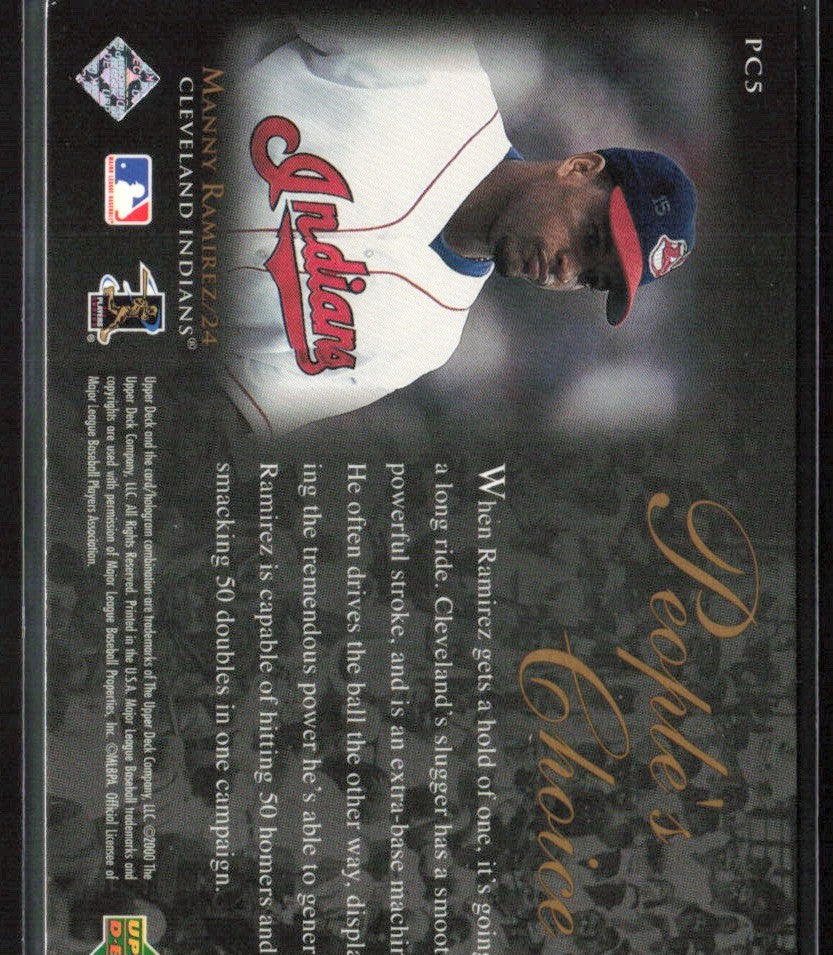 Manny Ramirez 2000 Upper Deck People's Choice #PC5 Cleveland Indians