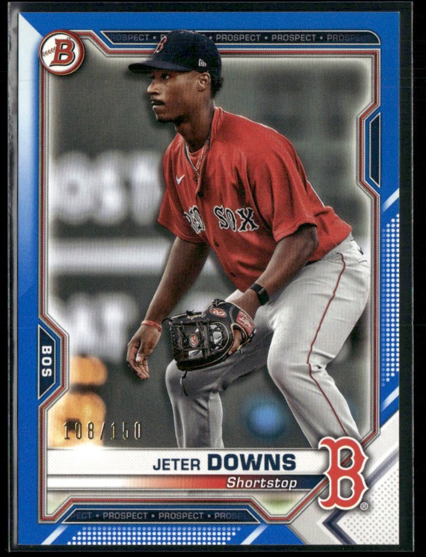 Jeter Downs 2021 Bowman Blue /150 #BP-107 Boston Red Sox