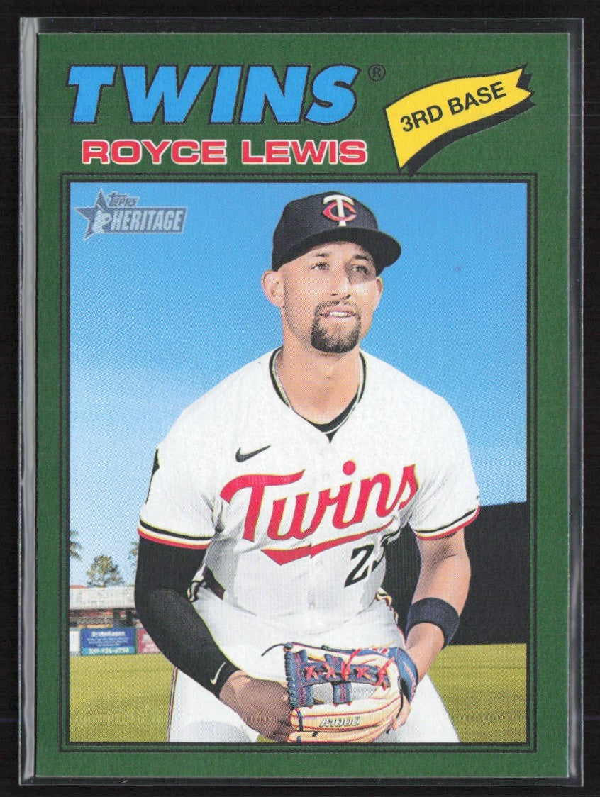 Royce Lewis 2026 Topps Heritage Dark Green Border #85 Minnesota Twins