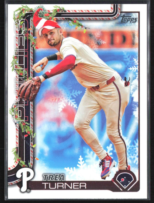 Trea Turner 2025 Topps Holiday Elf Hat SP #H90 Philadelphia Phillies