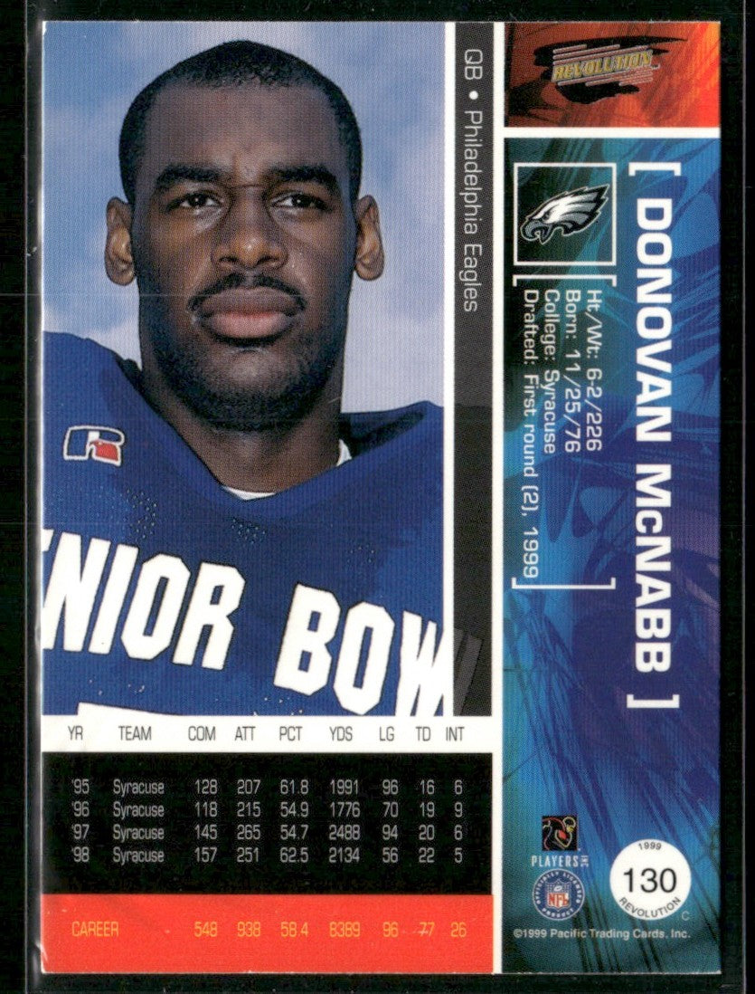 Donovan McNabb 1999 Revolution RC #130 Philadelphia Eagles