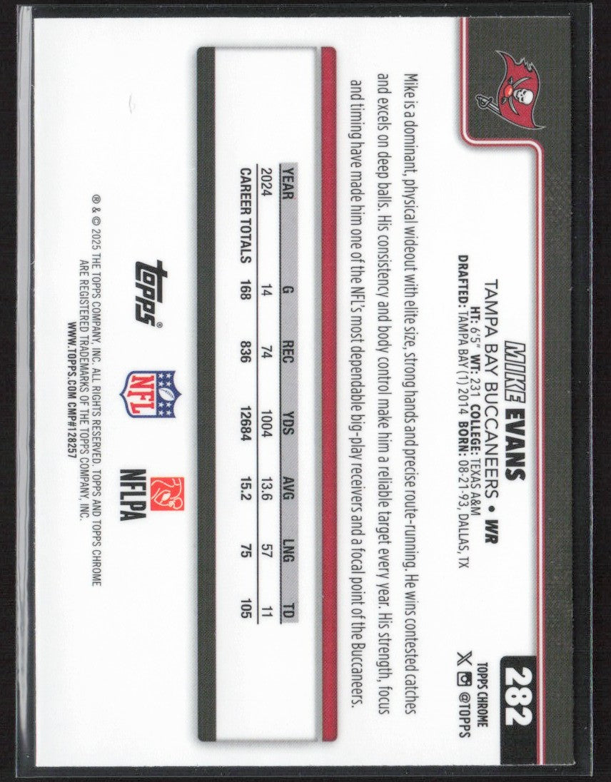 Mike Evans 2025 Topps Chrome RayWave Refractor #282 Tampa Bay Buccaneers