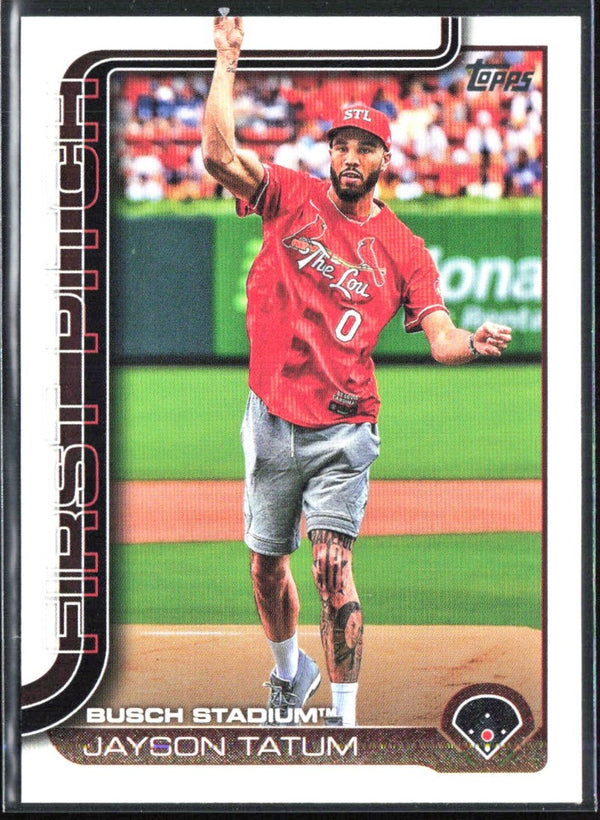Jayson Tatum 2025 Topps First Pitch #FP-5 St. Louis Cardinals