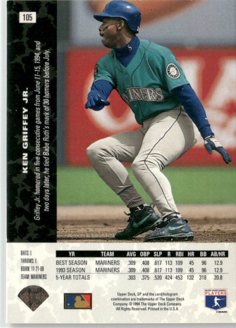 Ken Griffey Jr. 1994 Upper Deck SP #105 Seattle Mariners
