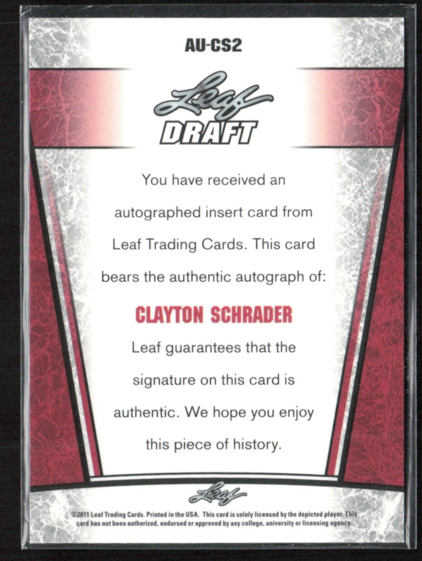 Clayton Schrader 2011 Leaf Metal Draft AUTO #AU-CS2 Baltimore Orioles