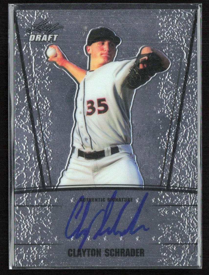 Clayton Schrader 2011 Leaf Metal Draft AUTO #AU-CS2 Baltimore Orioles