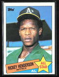 Rickey Henderson 1985 Topps All-Star #706 Oakland Athletics