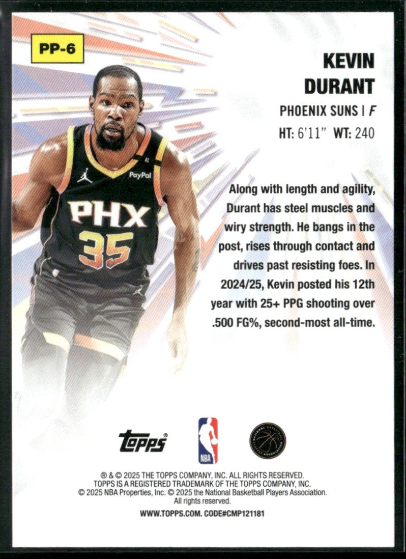 Kevin Durant 2025 Topps Power Players #PP-6 Phoenix Suns