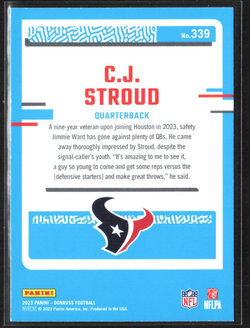 C.J. Stroud 2023 Donruss RC #339 Houston Texans