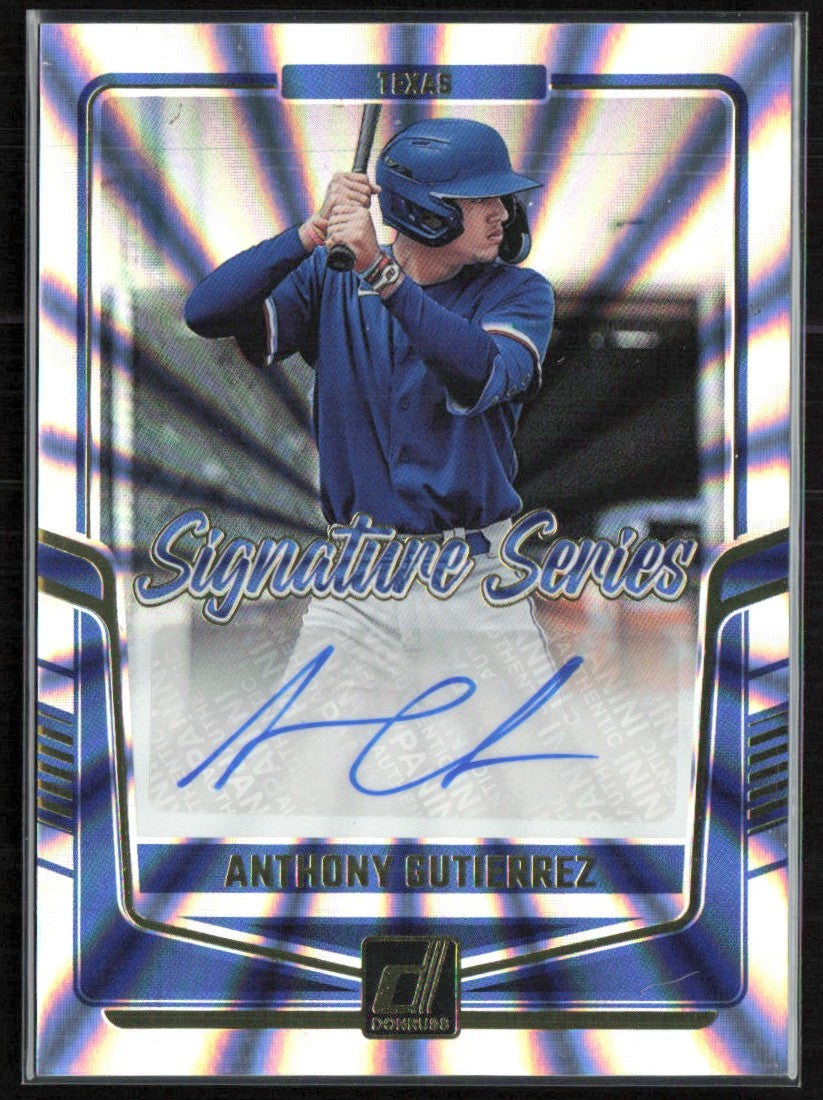 Anthony Gutierrez 2024 Donruss Signature Series AUTO #SS-AG Texas Rangers