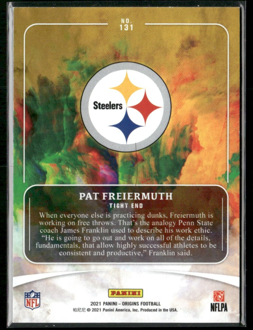 Pat Freiermuth 2021 Panini Origins RC #131 Pittsburgh Steelers