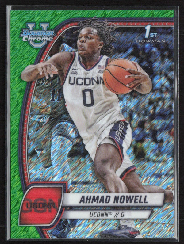 Ahmad Nowell 2024 Bowman U Chrome Green Shimmer Refractor #2 Connecticut Huskies