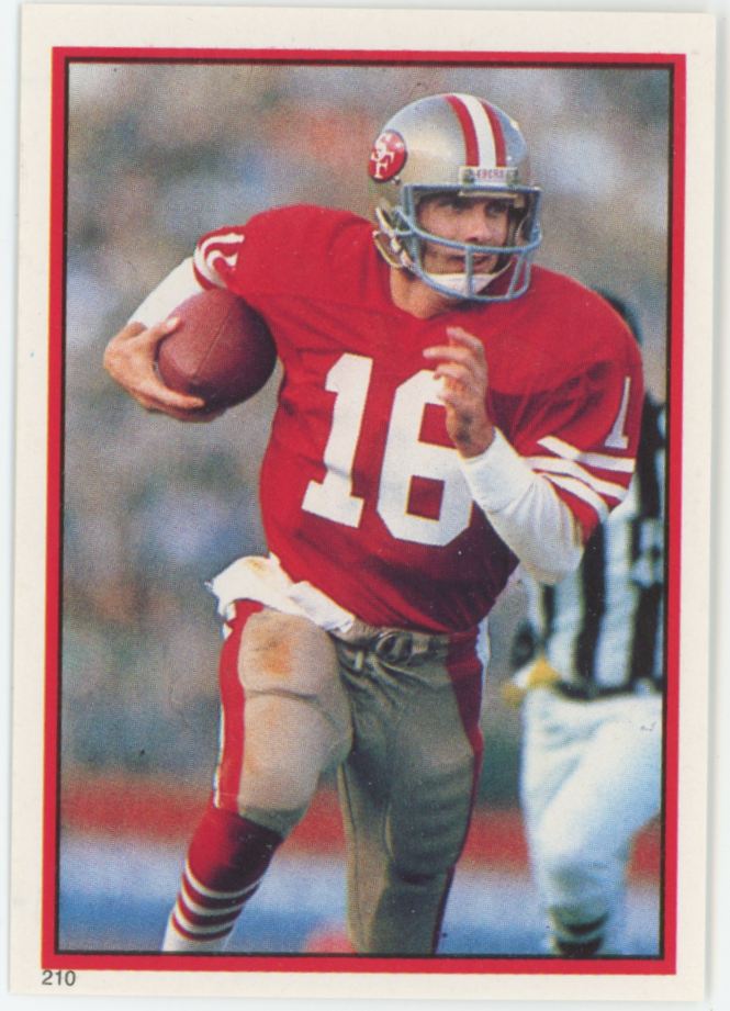 Joe Montana 1985 Topps Stickers #210 San Francisco 49ers