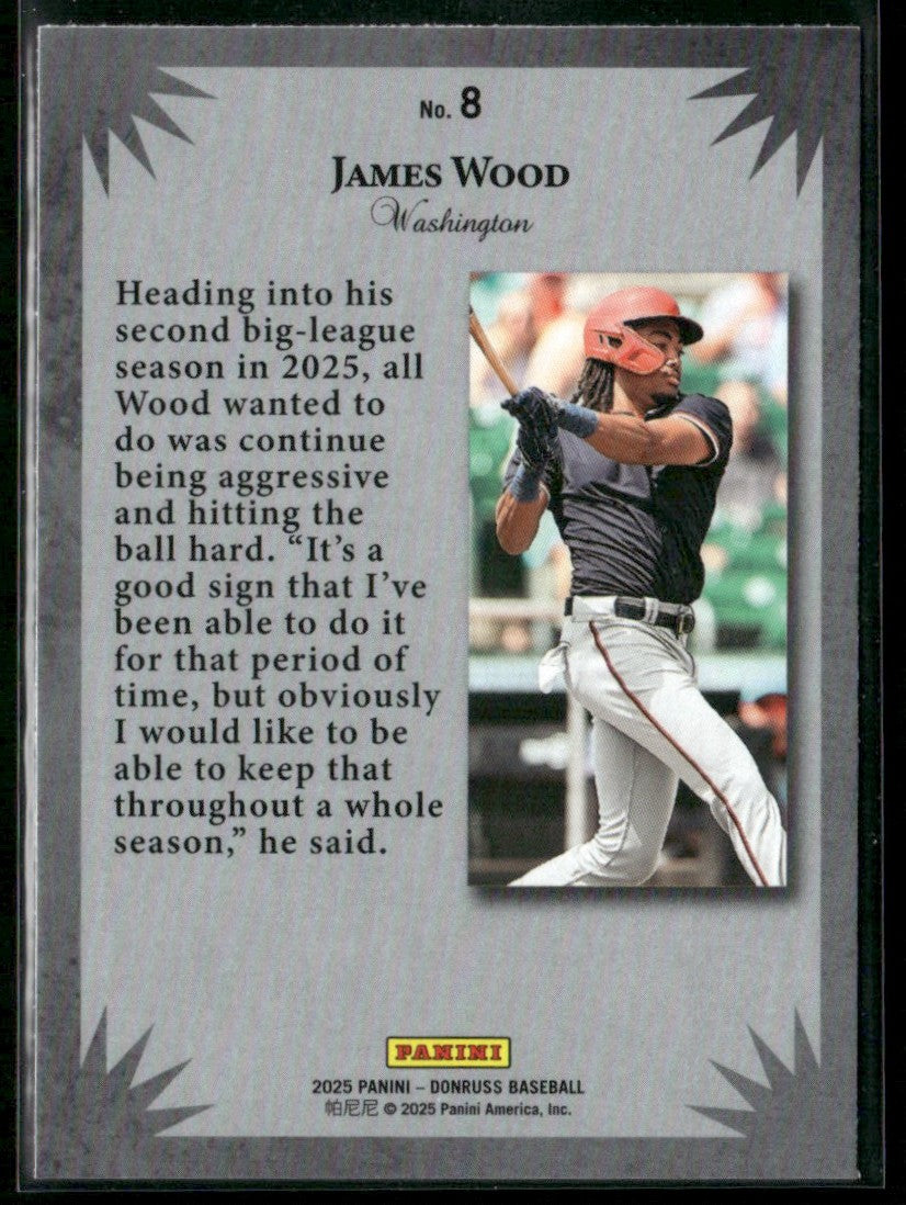 James Wood 2025 Panini Donruss Elite Series #8 Washington Nationals