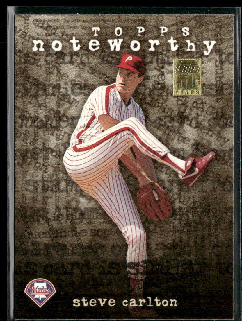 Steve Carlton 2001 Topps Noteworthy #TN35 Philadelphia Phillies