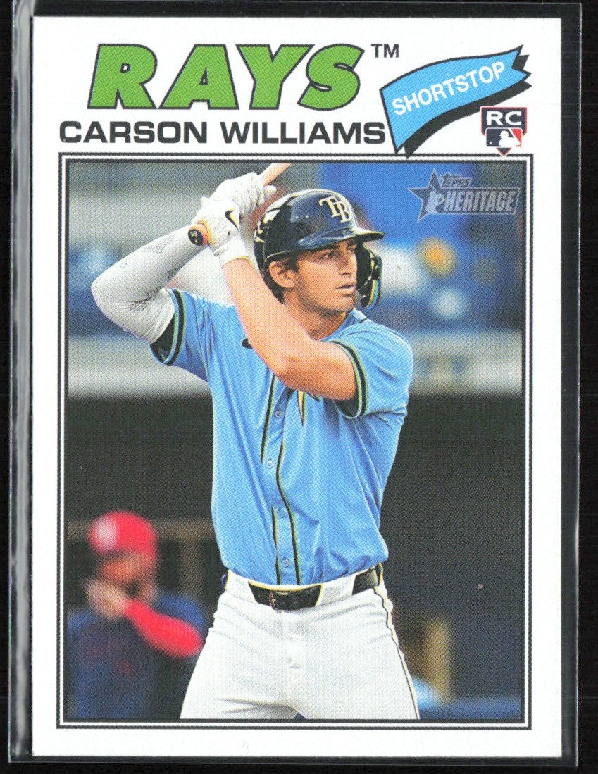 Carson Williams 2026 Topps Heritage RC #161 Tampa Bay Rays