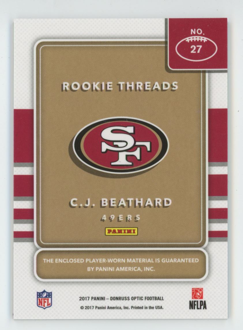 C.J. Beathard 2017 Donruss Optic Rookie Threads RC Jersey #27
