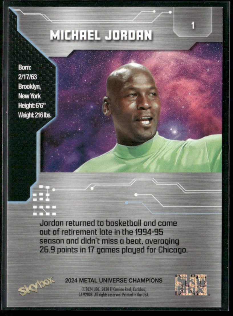 Michael Jordan 2024 Skybox Metal Universe Champions #1 Chicago Bulls
