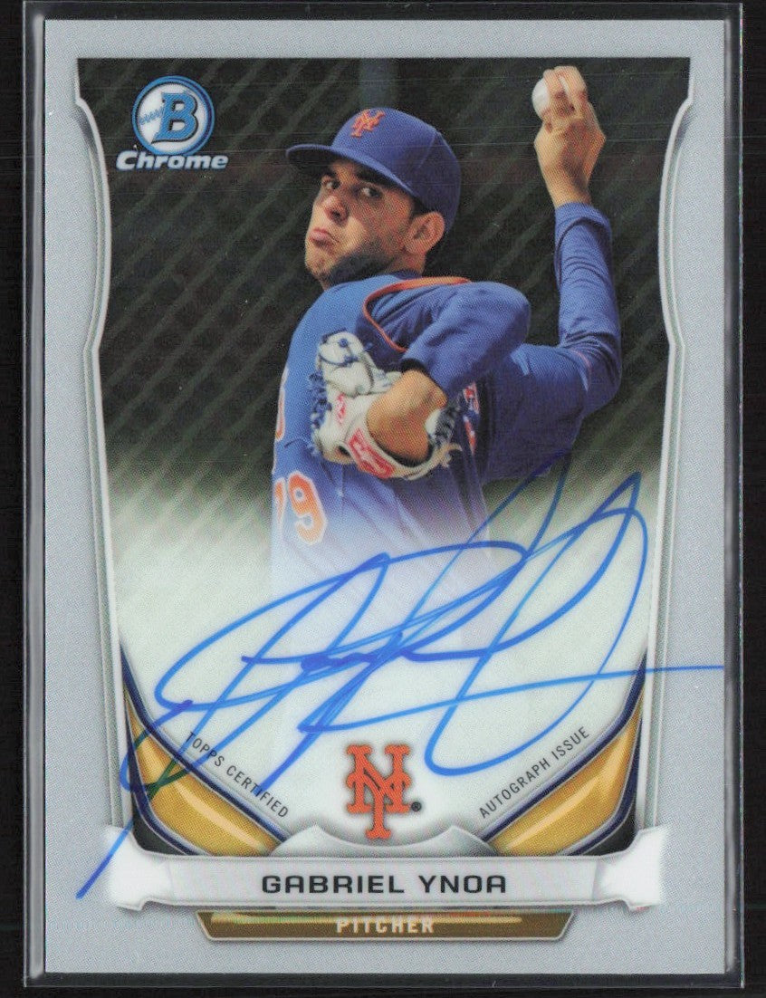 Gabriel Ynoa 2014 Bowman Chrome AUTO #BCAP-GY New York Mets